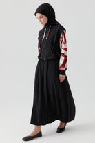 Balon Paraşüt Etek - Siyah TUGBA