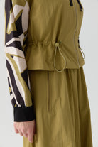 Kombin Bağcıklı Kapüşonlu Yelek - Olive TUGBA