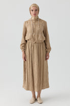 Bomber Ceketli Takım - Bej TUGBA