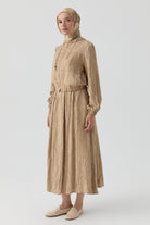 Bomber Ceketli Takım - Bej TUGBA