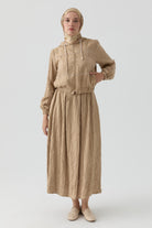 Bomber Ceketli Takım - Bej TUGBA