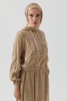 Bomber Ceketli Takım - Bej TUGBA