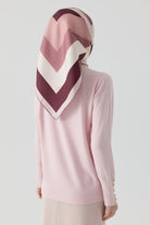 Kolları Düğme Detaylı Sıfır Yaka Kazak - Pembe TUGBA