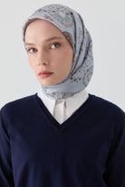 V Yaka Kol Düğme Detaylı Kazak - Lacivert TUGBA