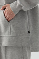 Kanguru Cepli Örme Sweat - Gri TUGBA