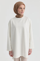 Oversize Bluz - Beyaz TUGBA