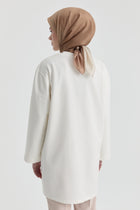 Oversize Bluz - Beyaz TUGBA