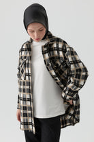 Oversize Yırtmaçlı Tişört - Beyaz TUGBA