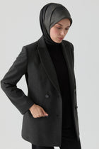 Oversize Yırtmaçlı Tişört - Siyah TUGBA