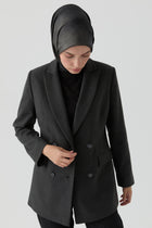 Oversize Yırtmaçlı Tişört - Siyah TUGBA