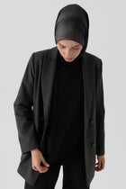 Oversize Yırtmaçlı Tişört - Siyah TUGBA