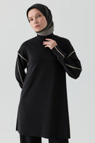 Kombinli Sweatshirt - Siyah TUGBA