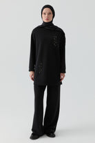 Örme Pantolon - Siyah TUGBA