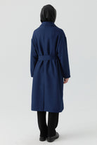 İnce Kapitone Kap - Lacivert TUGBA