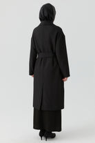 İnce Kapitone Kap - Siyah TUGBA