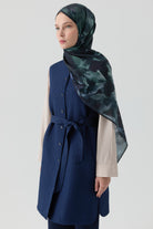 Sıfır Yaka Kapitone Yelek - Lacivert TUGBA