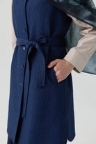 Sıfır Yaka Kapitone Yelek - Lacivert TUGBA