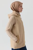 Ribana Cepli Kapitone Yelek - Bej TUGBA