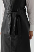 Suni Deri Yelek - Siyah TUGBA