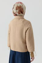 Ribana Detaylı Kapitone Mini Mont - Bej TUGBA