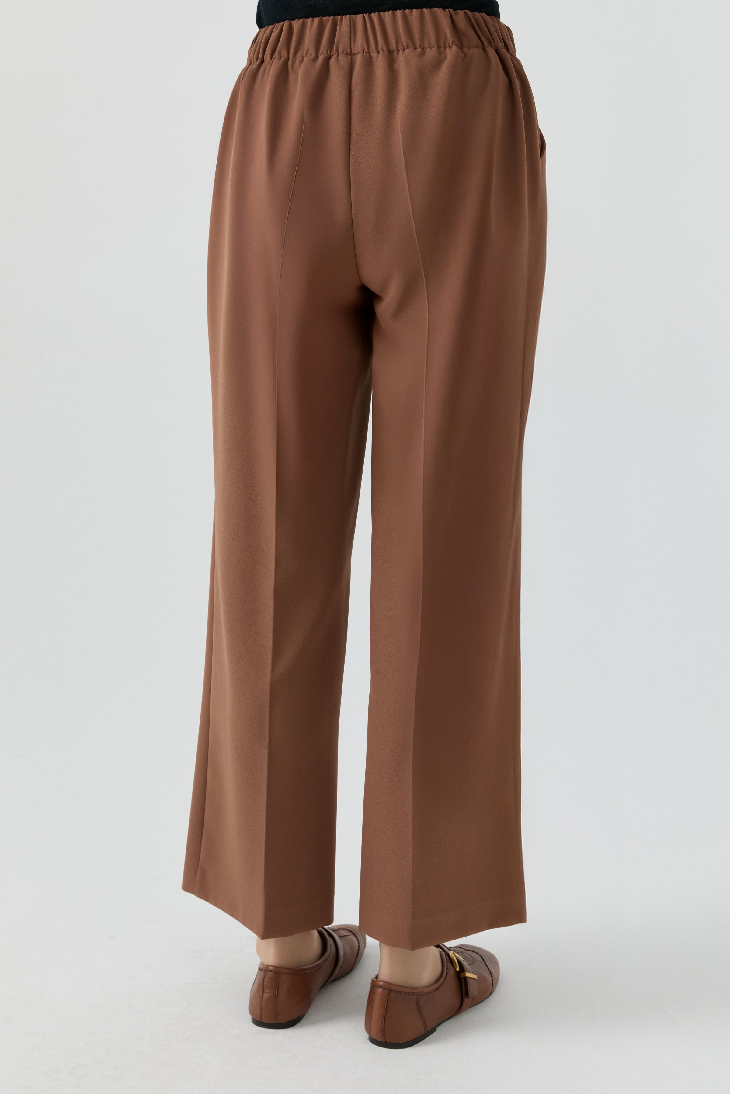 Beli Lastikli Culotte Pantolon - Fındık TUGBA