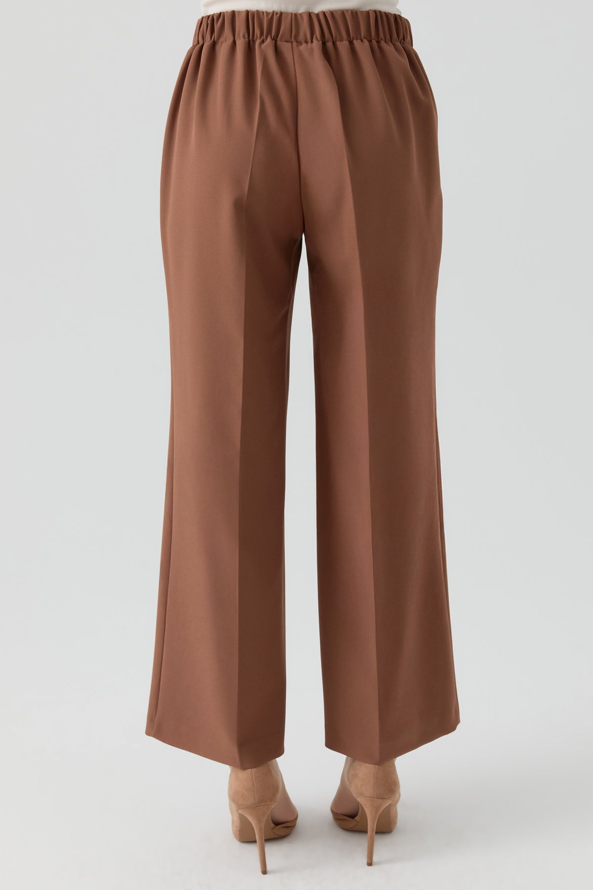 Beli Lastikli Culotte Pantolon - Fındık TUGBA