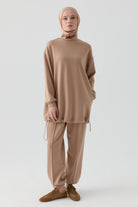 Örme Tunik Pantolon Takım - Fındık TUGBA