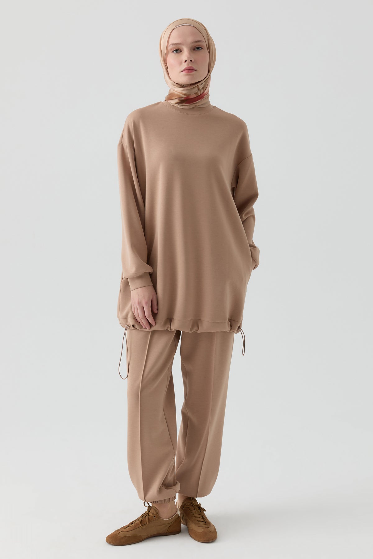 Örme Tunik Pantolon Takım - Fındık TUGBA