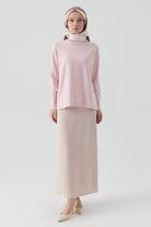 Plikaşe Detaylı Kalem Etek - Bej TUGBA