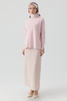 Plikaşe Detaylı Kalem Etek - Bej TUGBA