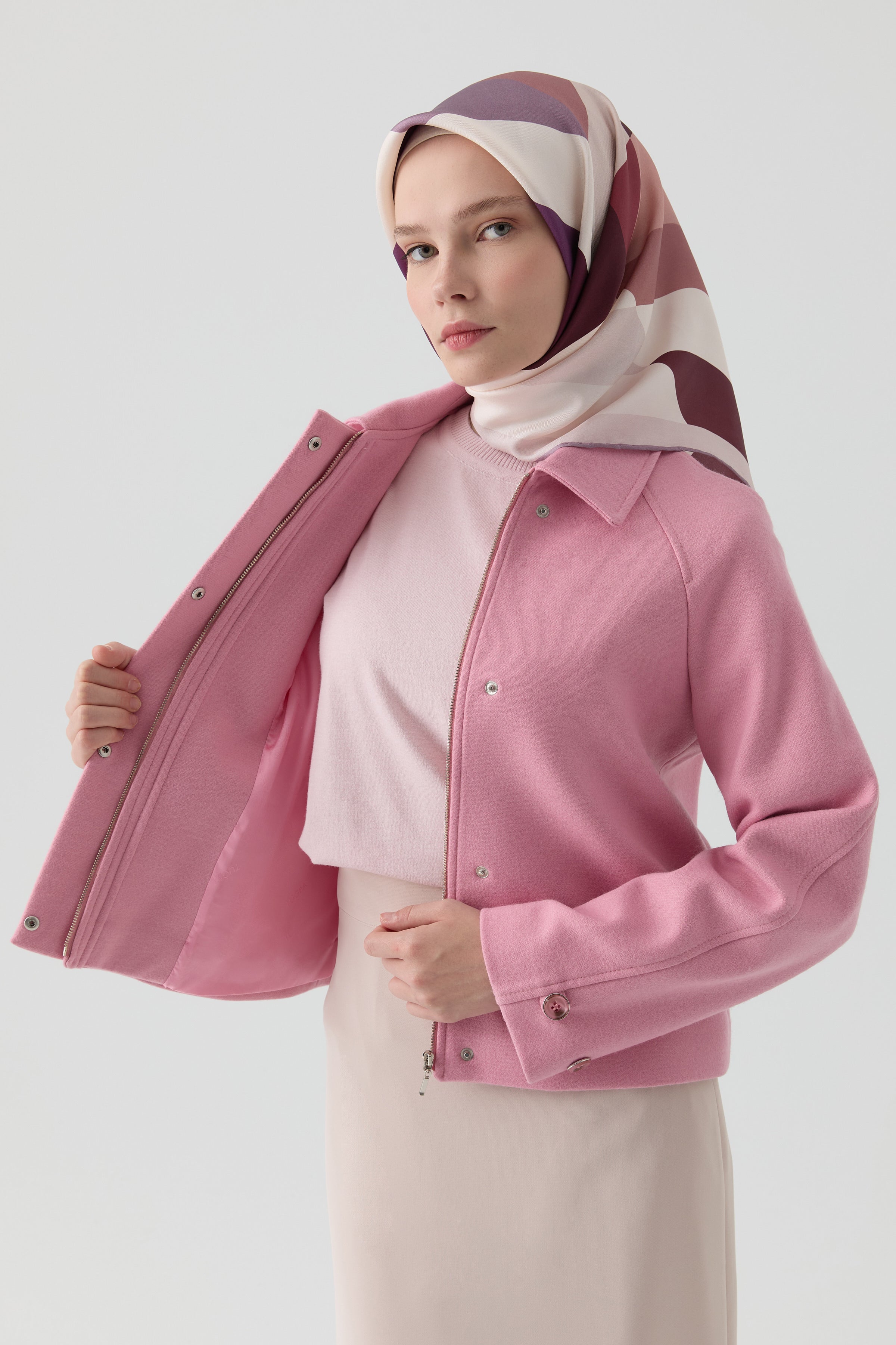 [レアカラー] Wool Shirts Jacket ベビーピンク 36 Mini Felt Jacket with Cufflinks – TUĞBA