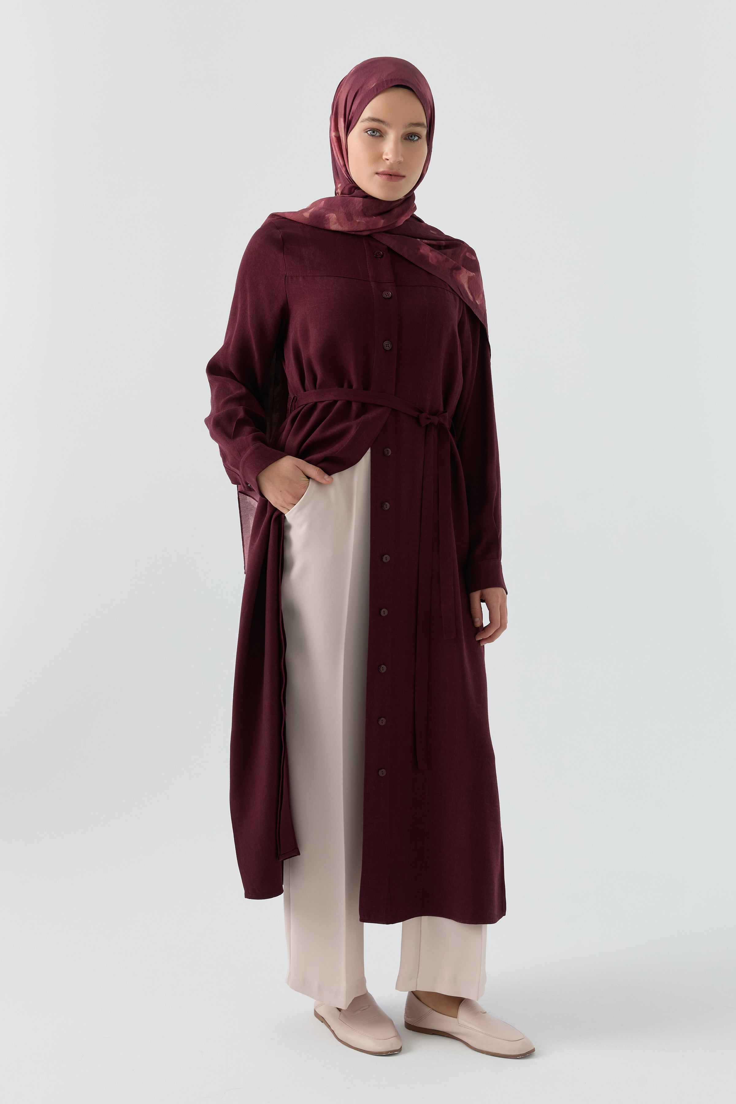 Beli Lastikli Culotte Pantolon - Bej TUGBA