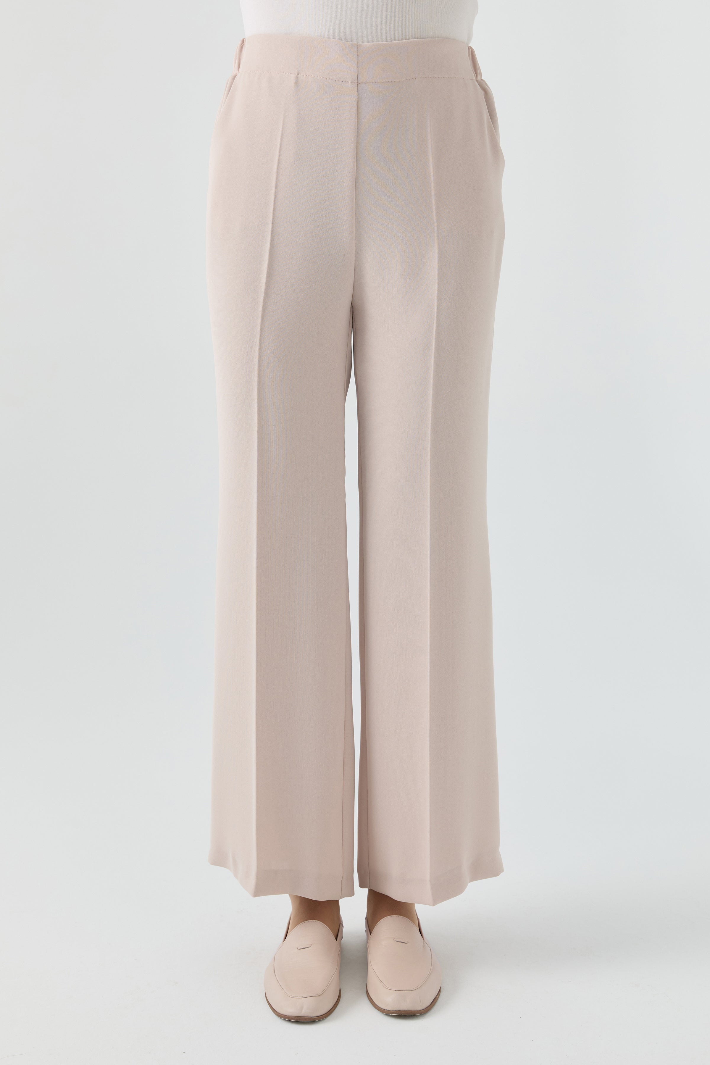 Beli Lastikli Culotte Pantolon - Bej TUGBA