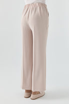 Beli Lastikli Culotte Pantolon - Bej TUGBA