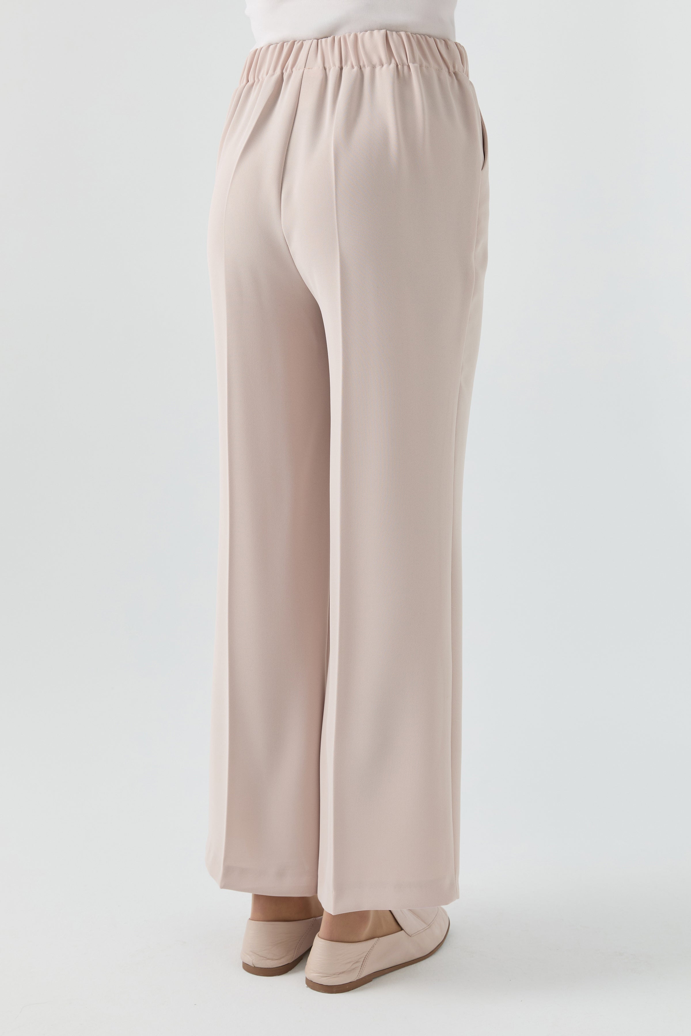 Beli Lastikli Culotte Pantolon - Bej TUGBA