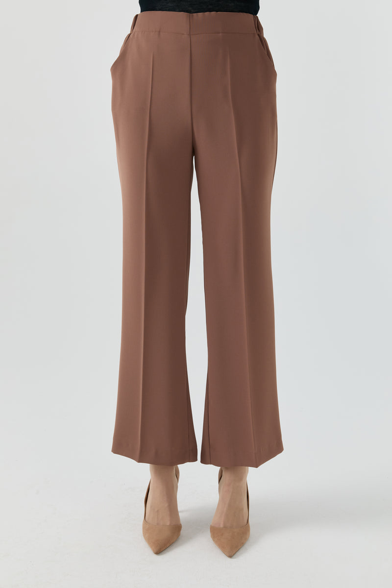 Beli Lastikli Culotte Pantolon - Fındık TUGBA
