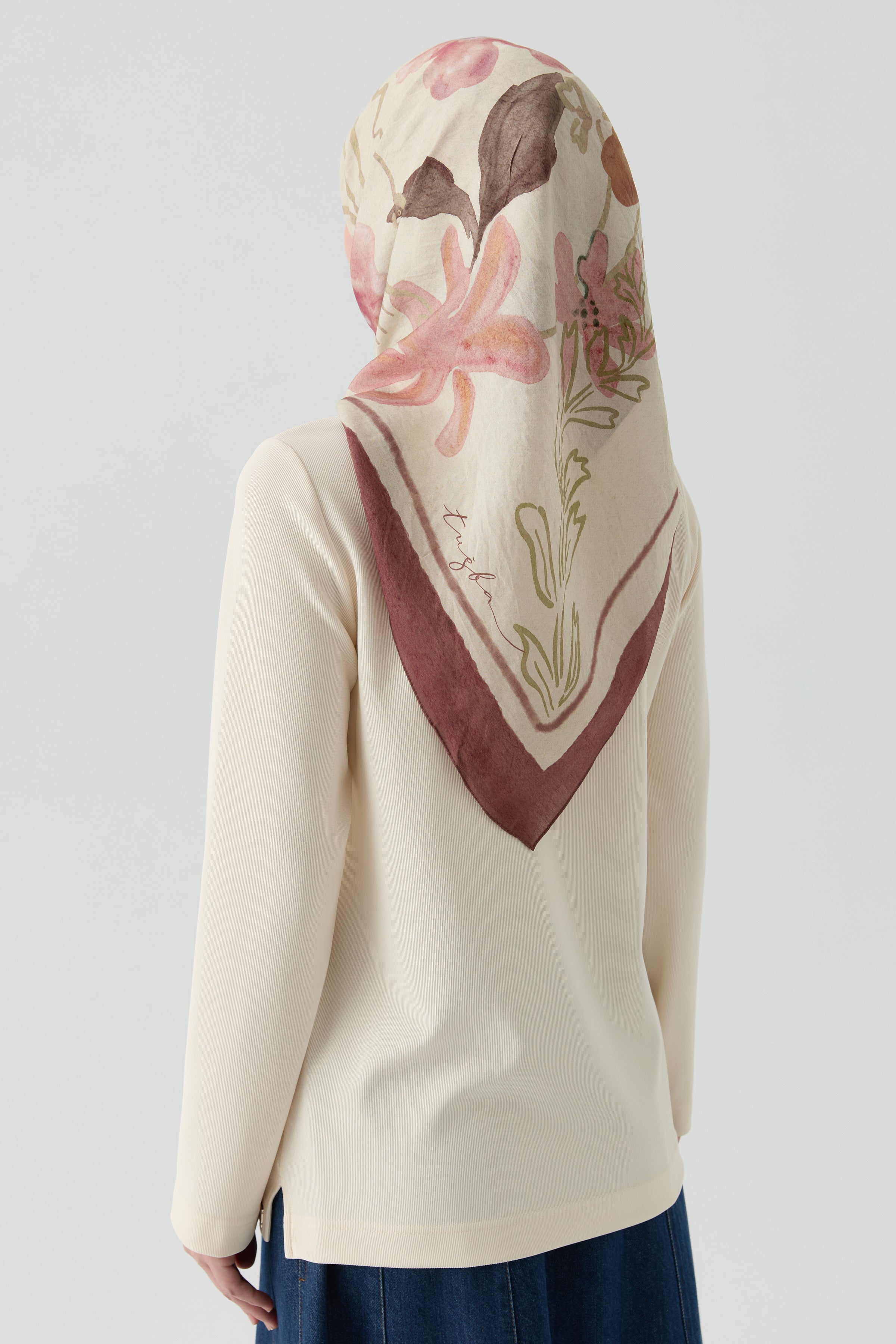 Polo Yaka Örme Bluz - Ekru TUGBA