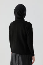 Bisiklet Yaka Triko Hırka - Siyah TUGBA