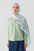 Bisiklet Yaka Triko Hırka - Mint TUGBA