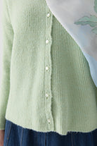 Bisiklet Yaka Triko Hırka - Mint TUGBA