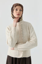 Tığ İşi Triko - Ekru TUGBA