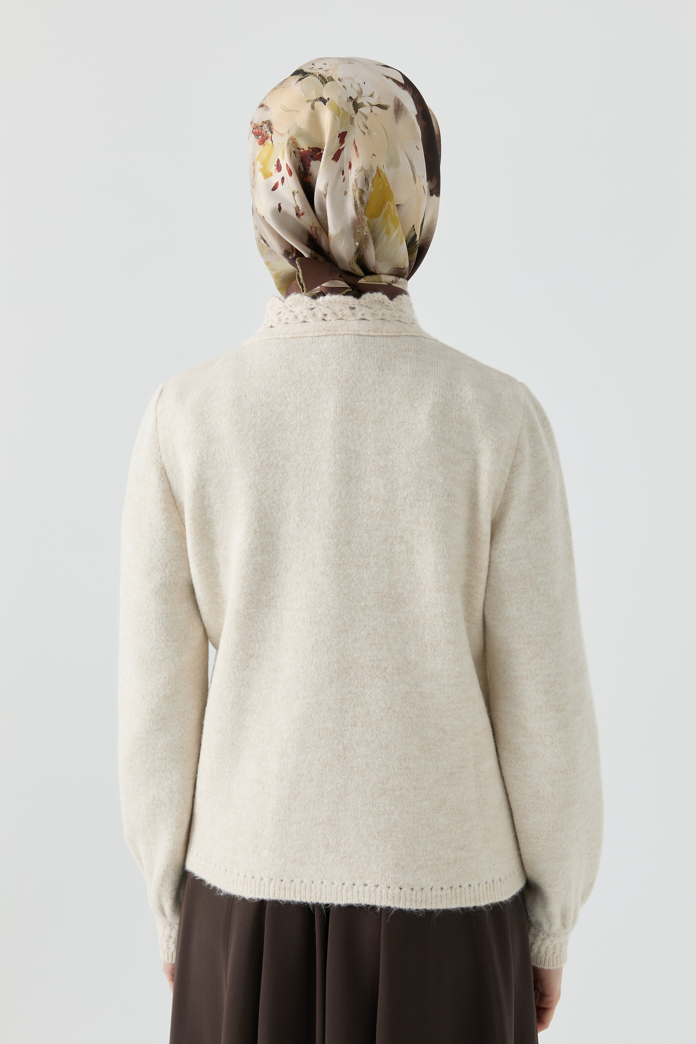 Tığ İşi Triko - Ekru TUGBA