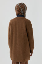 Bisiklet Yaka Hırka - Kahve TUGBA