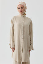 Bel Bağcıklı Tunik - Bej TUGBA