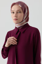 Gizli Patlı Basic Tunik - Mürdüm TUGBA