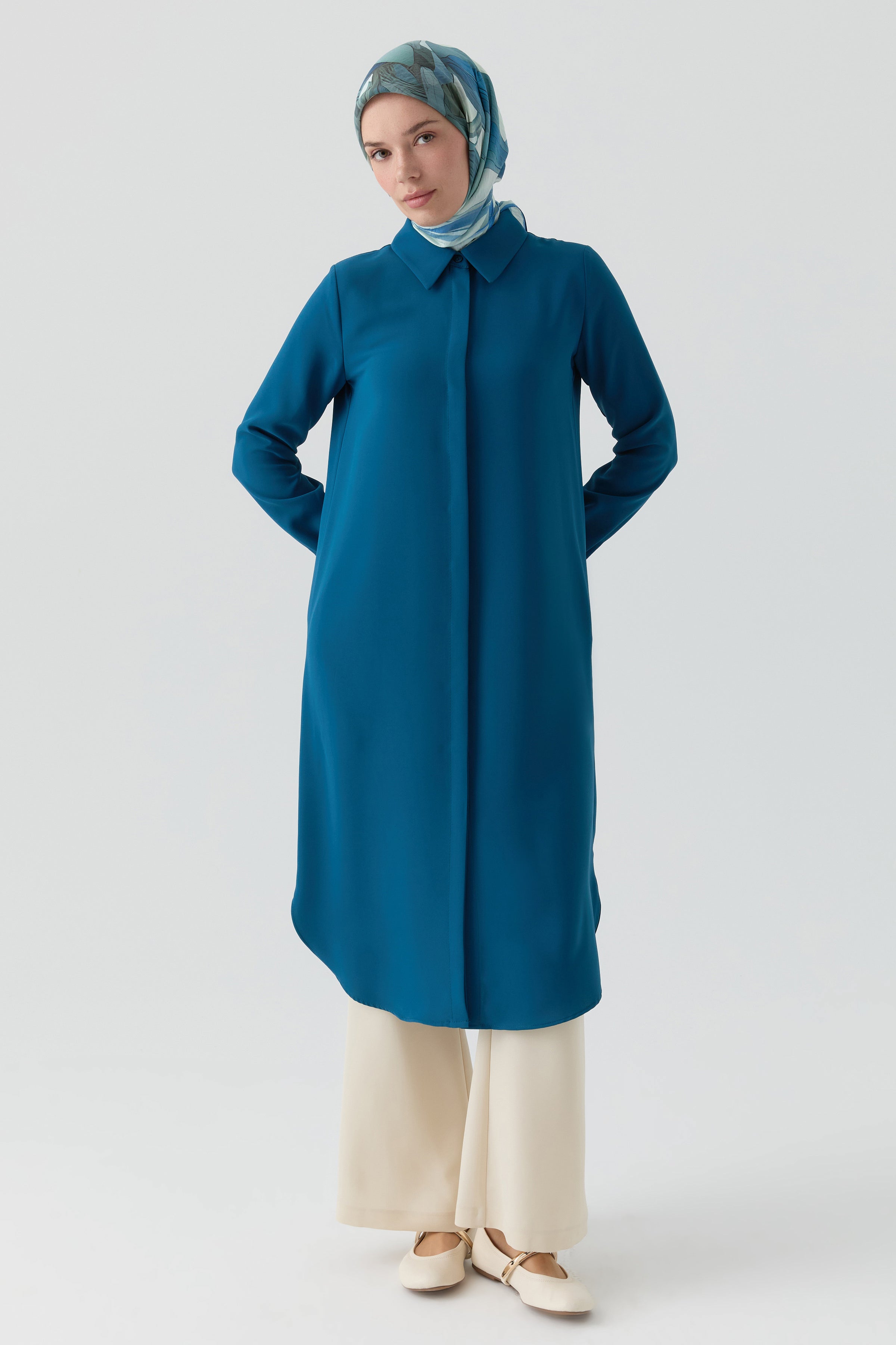 Basic Tunic with Hidden Placket – TUĞBA
