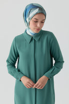 Gizli Patlı Basic Tunik - Mint TUGBA