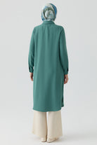Gizli Patlı Basic Tunik - Mint TUGBA