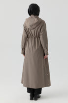 Yandan Çıtçıt Detaylı Pardesü - Vizon TUGBA