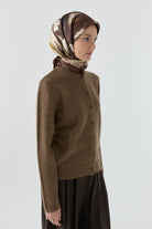 Bisiklet Yaka Hırka - Vizon TUGBA